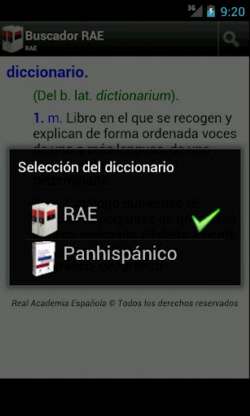Diccionario español de la RAE en tu móvil con Android