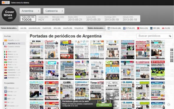 CoverTimes. Las portadas de los periódicos de todo el mundo