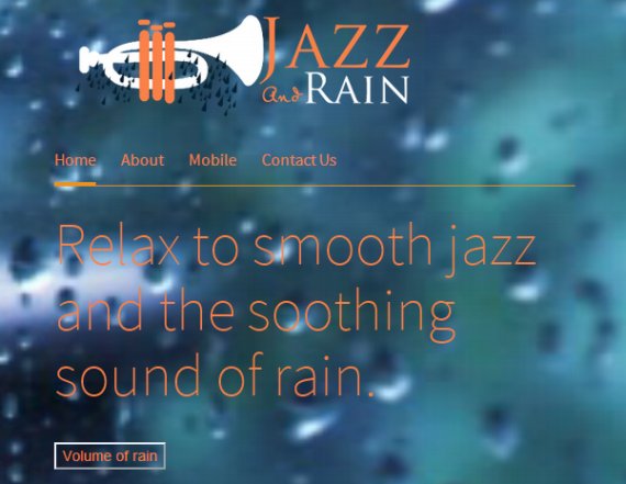 Rainandjazz. Sonido de lluvia combinado con música