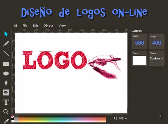 Aplicación para diseñar logos on-line