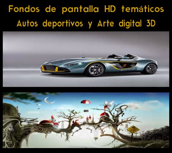 2 colecciones de fondos de pantalla HD: autos deportivos y arte digital 3D  | Recursos Gratis en Internet