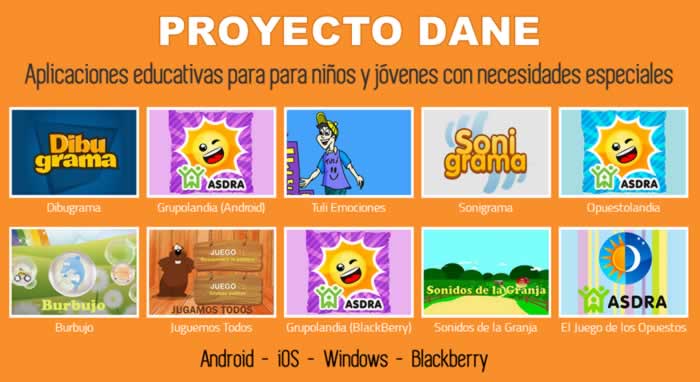 Proyecto Dane. Juegos para niños y jóvenes con necesidades especiales