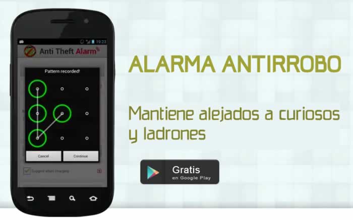 Alarma antirrobo para teléfonos con Android