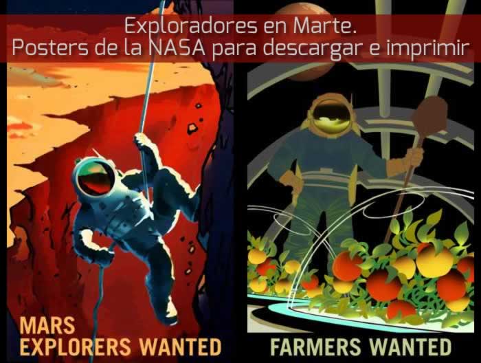 Exploradores en Marte. Posters de la NASA para descargar e imprimir