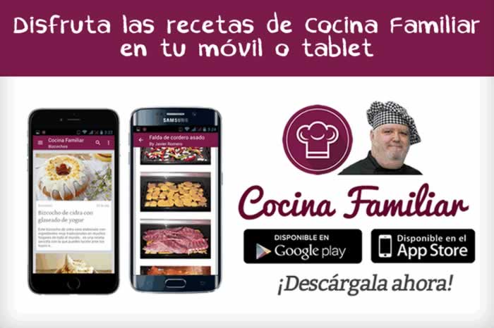 Disfruta las recetas de Cocina Familiar en la web, en tu móvil y tablet