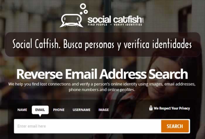 Social Catfish. Busca personas y verifica identidades