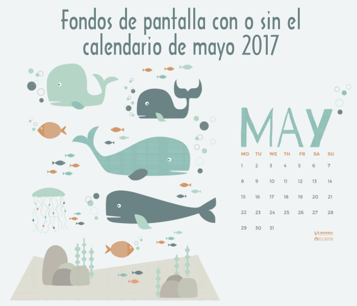 18 fondos multipantalla con o sin el calendario del mes de mayo de 2017
