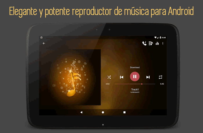 Elegante y potente reproductor de música para Android