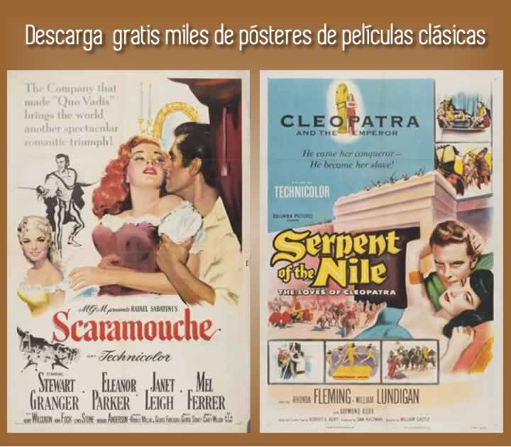 Descarga gratis miles de pósteres de películas clásicas