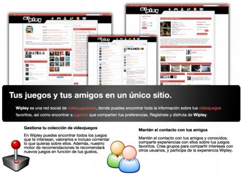 Wipley. Red social de videojuegos en español