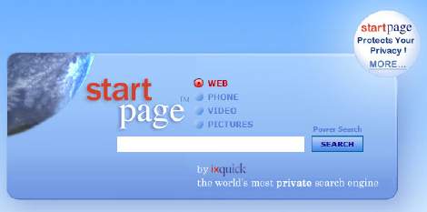 StartPage. Un metabuscador con navegación anónima