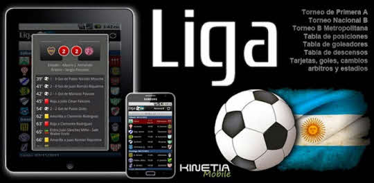 Toda la información de la Liga Argentina de Fútbol en tu teléfono móvil Android