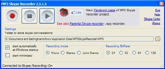 MP3 Skype Recorder. Graba todo lo que hablas por Skype gratis