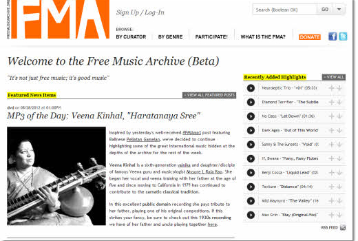 Free Music Archive. Música de calidad para usar en tus proyectos gratis