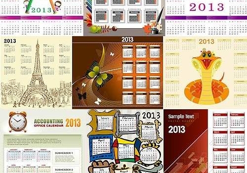 35 packs de calendarios 2013 gratuitos editables para imprimir