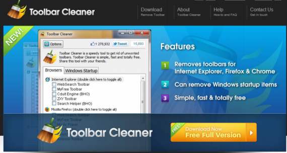 Toolbar Cleaner. Desinstala barras de herramientas en los distintos navegadores web