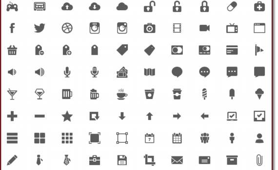 Pack con más de 600 iconos en formatos PNG y PSD