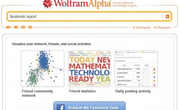 Todas las estadísticas de tu cuenta de Facebook con Wolfram Alpha Facebook gratis
