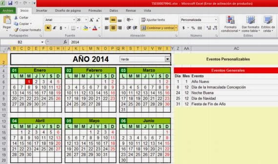 Nuevos calendarios personalizables 2014