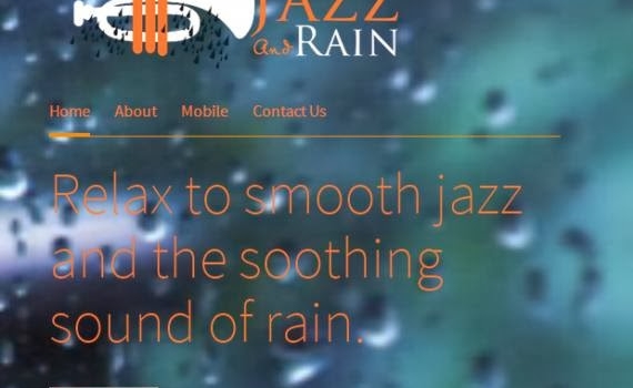 Relájate con el sonido de la lluvia y música de jazz