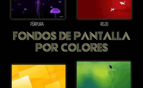 Impresionantes fondos de pantalla en colores rojo, amarillo, verde y púrpura