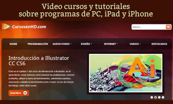 Video cursos y tutoriales sobre programas para PC, iPhone y iPad