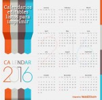 7 calendarios 2016 editables y listos para imprimir