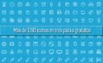 Más de 1280 iconos en tres packs gratuitos