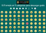 1619 emojis en 9 categorías para descargar gratis