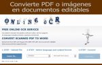 OnlineOCR. Convierte imágenes y PDF en documentos editables