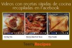 Videos con recetas rápidas de cocina recopiladas en Facebook