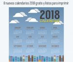 8 nuevos calendarios 2018 gratis y listos para imprimir