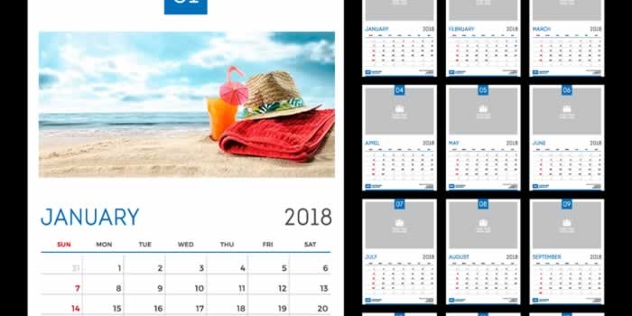 Más calendarios 2018 editables y listos para imprimir