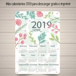 Más calendarios 2019 para descargar gratis e imprimir