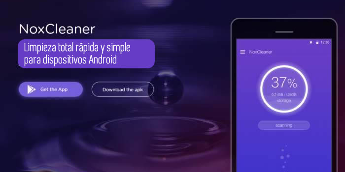 NoxCleaner. Limpieza total rápida y simple para dispositivos Android