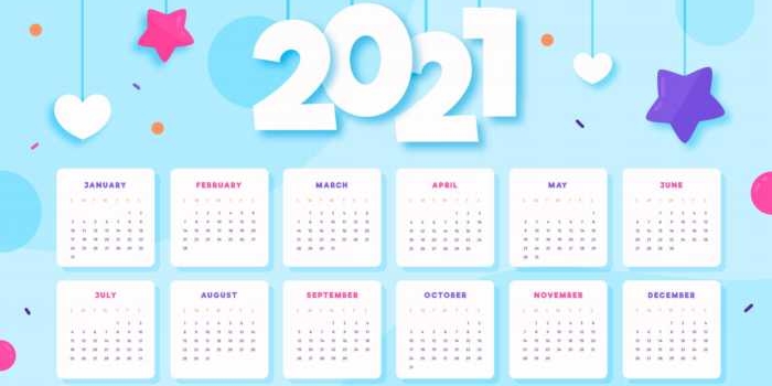Más calendarios 2021 para descargar e imprimir gratis