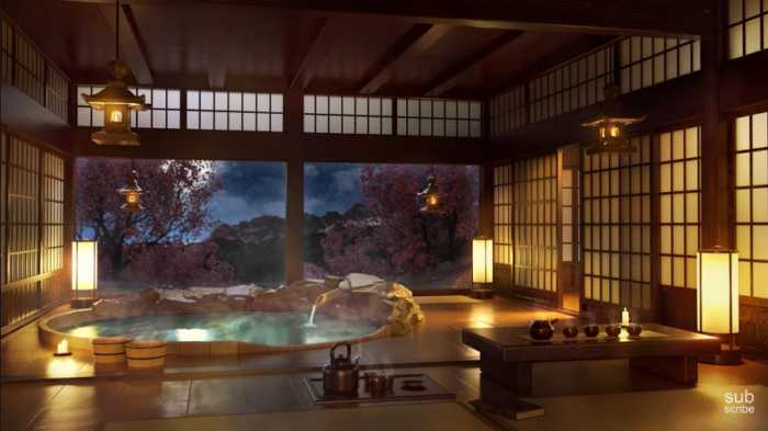 Sonidos relajantes en un fantástico ambiente japonés