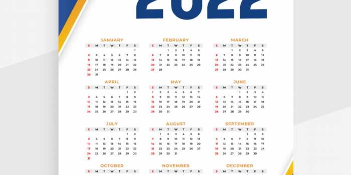 Nuevos calendarios 2022 para descargar gratis