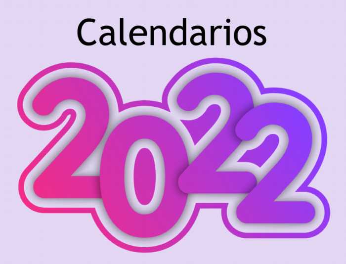 Más calendarios 2022 para descargar e imprimir