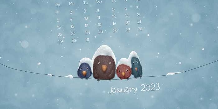 Fondos de pantalla con el calendario de enero 2023