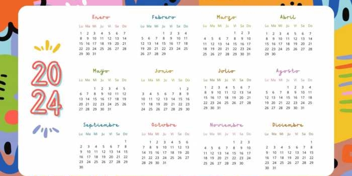 Más opciones de calendarios 2024 para descargar gratis